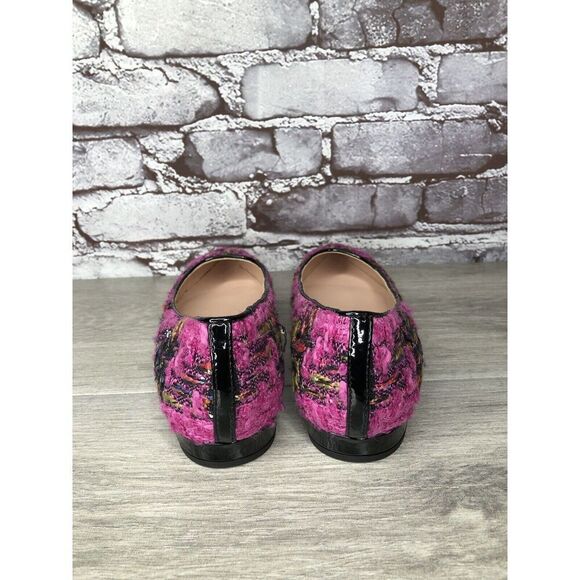 J. Crew K2904 Pink Fresh Berry Tweed Pointed Toe Flats Women’s Sz 7M US/38EU - Picture 4 of 16
